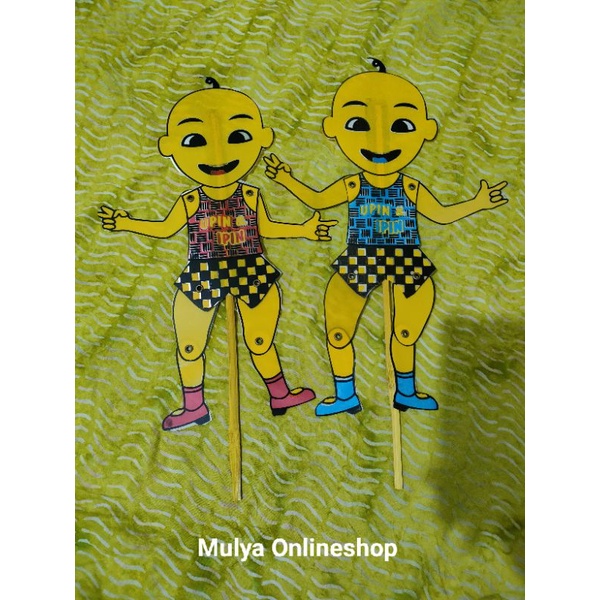 Mainan Anak Tradisional wayang Ipin dan Upin