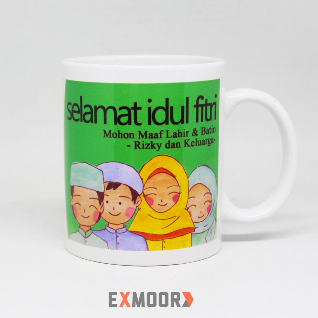 Mug Edisi Lebaran untuk Souvenir Lebaran Request Nama