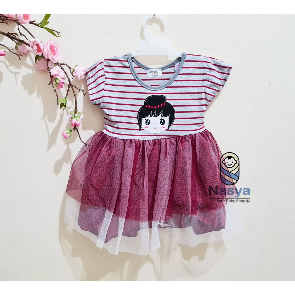 [MK-010] Dress Tutu Bayi Amena / Fashion Baby Girl (0 - 12 bulan)