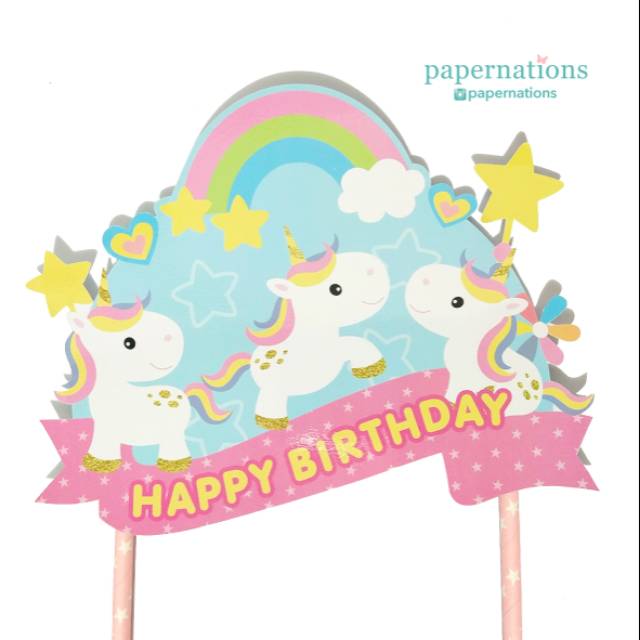Unicorn Cake Topper / Cake Topper Unicorn / Topper Kue Unicorn
