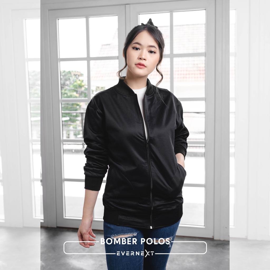 Jaket BOMBER POLOS Cewek Casual Wanita