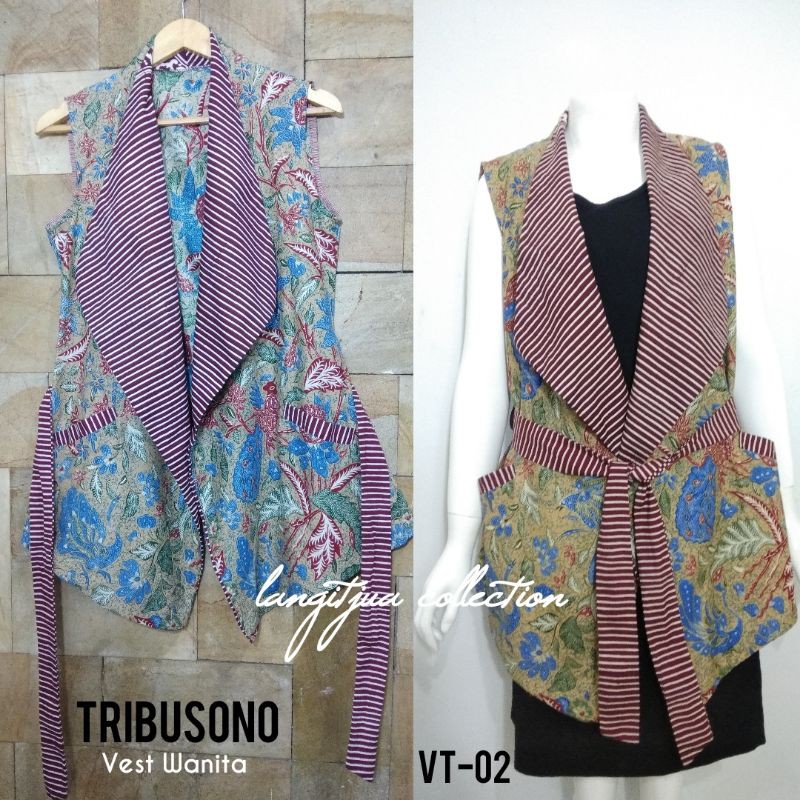 PALUPI VEST BATIK WANITA | OUTERWEAR BATIK MODERN KEKINIAN