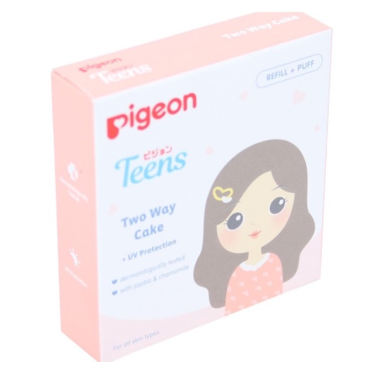 PIGEON Teens Refill Two Way Cake 14Gr / Refill Bedak Padat Mengandung Foundation