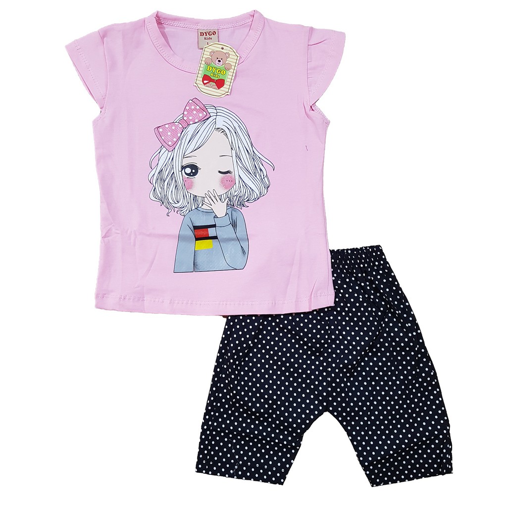 DYGO SETELAN ANAK  PEREMPUAN CELANA  JOGGER  KATUN  POLKADOT 