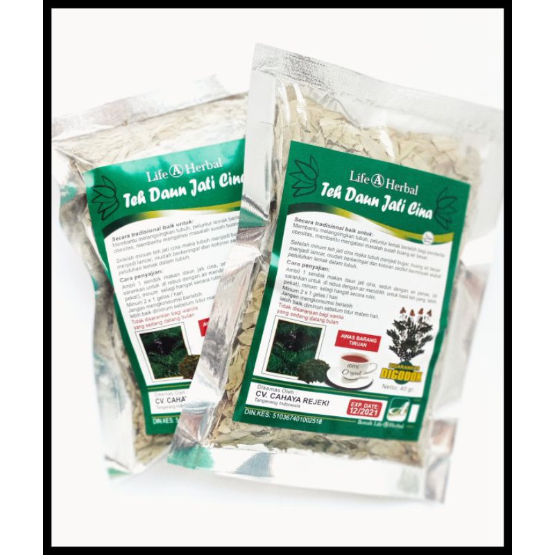 

Daun Jati Cina Curah 40gr - Anti Kolesterol. Usir Perut Buncit. Lancar BAB, Herbal Alami