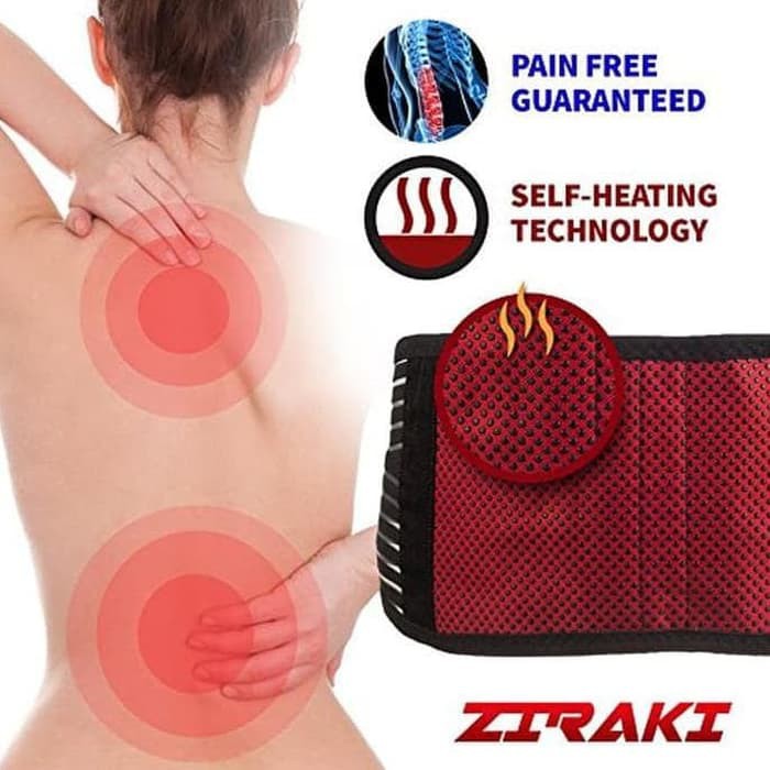 SABUK MENGOBATI NYERI PUNGGUNG &amp; PINGGANG KORSET PANAS ZIRAKI LUMBAR BRACE VA47