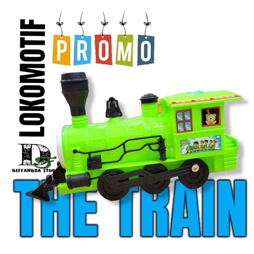 Kereta Mainan Lokomotif Kereta Berwarna SNI OCT5003 - Mainan Anak Unisex Kemasan Plastik