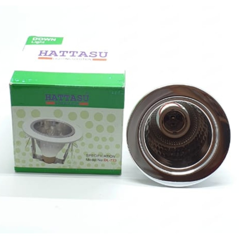 HTS DL-773 Silver Chrome Down Light  3,5&quot; 2 Kaki (bisa distel) Fiting Rumah Lampu Led Reflector Bagu