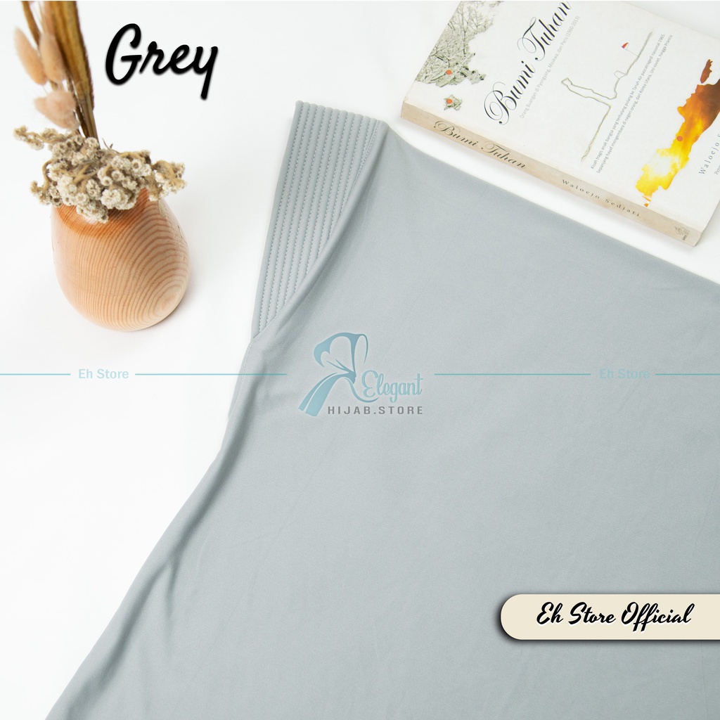 JILBAB BERGO HAMIDAH SPANDEX JERSEY PREMIUM | HIJAB SPORT I JILBAB SPORT I KERUDUNG BERGO I JILBAB INSTAN-Grey