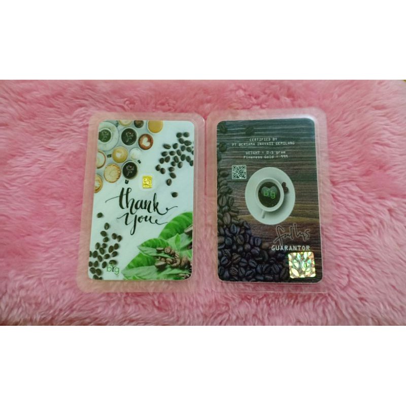 Emas mini BIG GOLD 0.1 gram logam mulia 24 karat