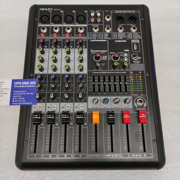 Mixer Ashley Onyx 4 Original 4 Channel Bluetooth