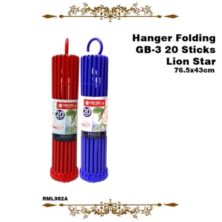 Hanger/Jemuran Folding Lipat G-2 20 Sticks Lion Star