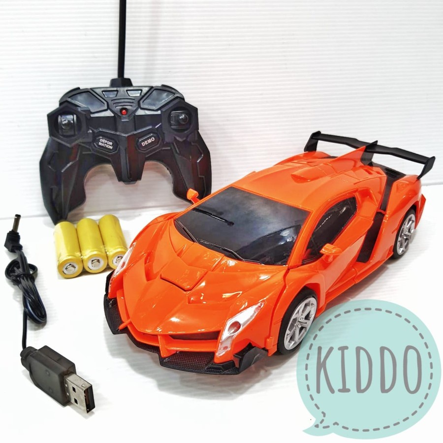 RC Transformer Robot jadi Mobil - mobil remot bisa berubah - K