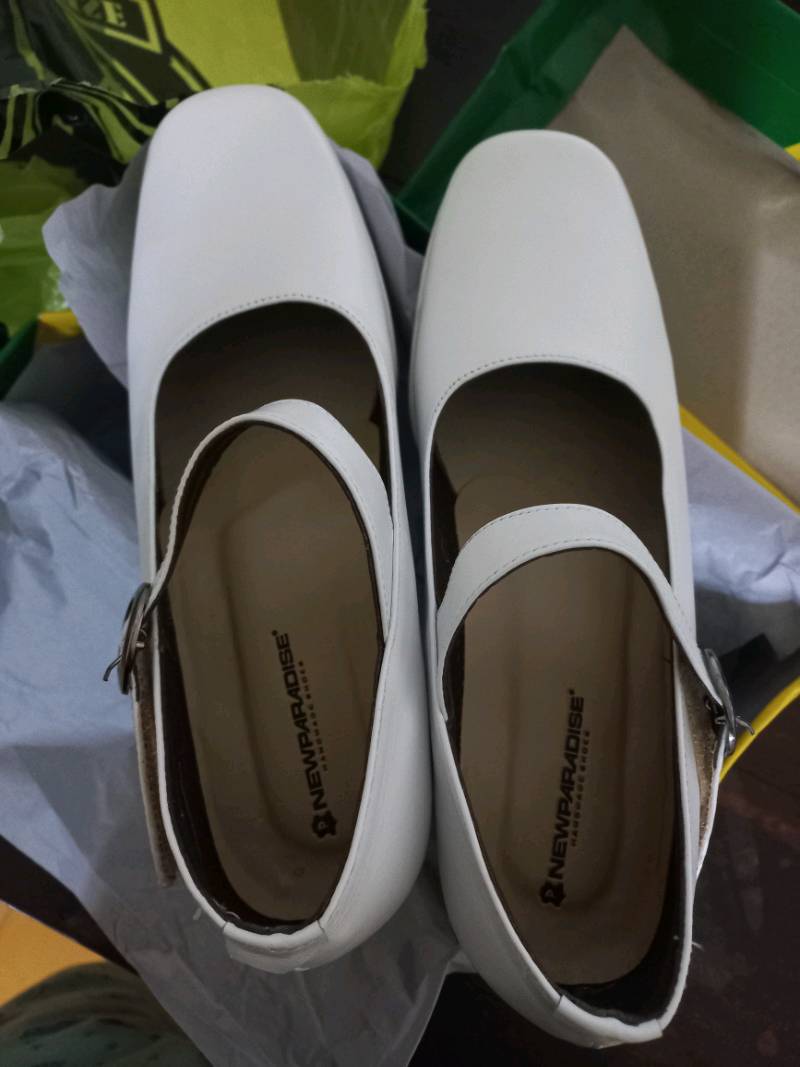 Sale ! Sepatu Paskibra Sekolah Kantor Pantofel Wanita / Sepatu Formal Kerja Wanita Kulit Asli Putih