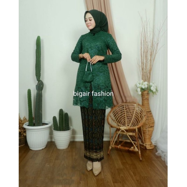 KEBAYA TUNIK BRUKAT MODERN SETELAN KEBAYA TUNIK BRUKAT RESLETING DEPAN KEBAYA TUNIK BRUKAT KEKINIAN KEBAYA TUNIK PESTA KEBAYA WISUDA KEBAYA LAMARAN BY BA