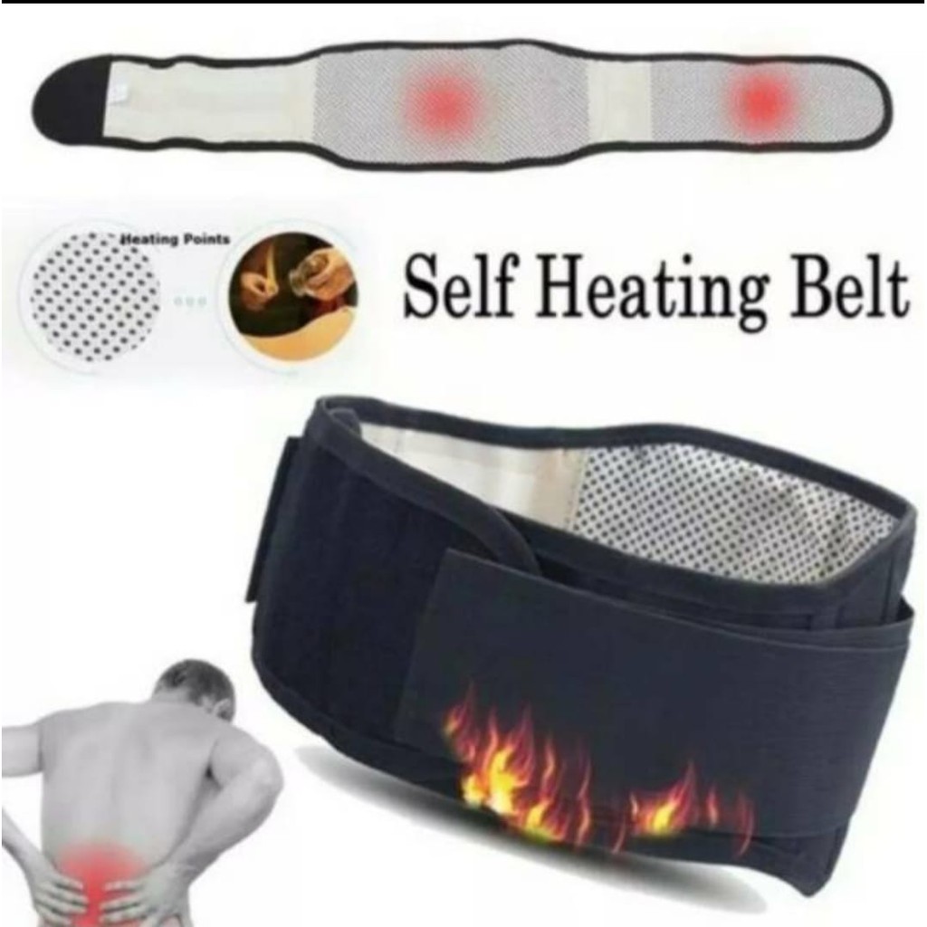 SABUK KORSET TERAPI PUNGGUNG MAGNETIK SELF HEATING BELT PEMANAS PINGGANG