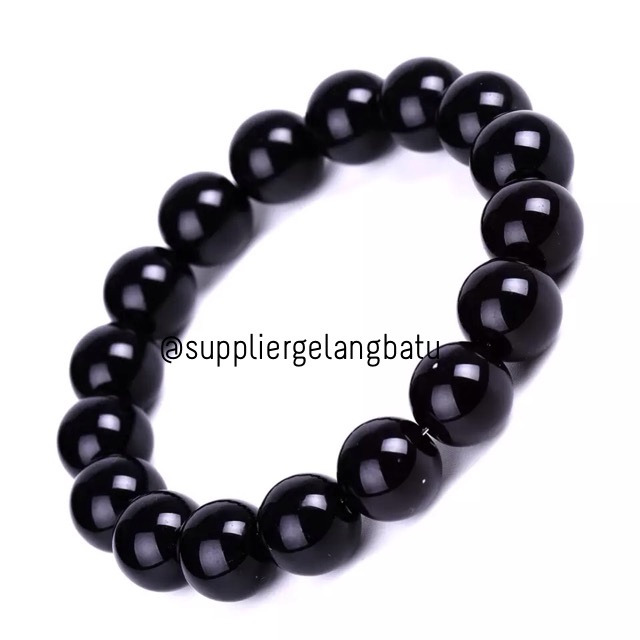 supplier GELANG BATU Onyx kilap chakra yoga kesehatan siap kirim ready