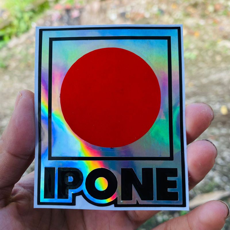 Sticker ipone cuting sticker timbul bukan printing/tinta variasi IPONE