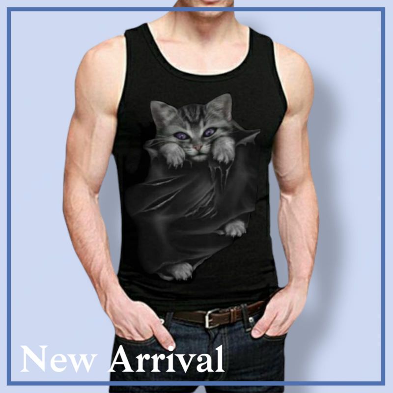 Singlet Pria Distro | Singlet Cowok Distro | Singlet Kucing