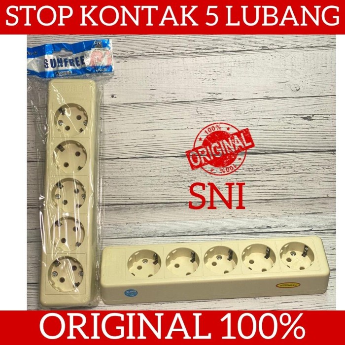 SUNFREE Terminal Stop Kontak Arde Terminal Listrik 5L 5 Lubang SNI