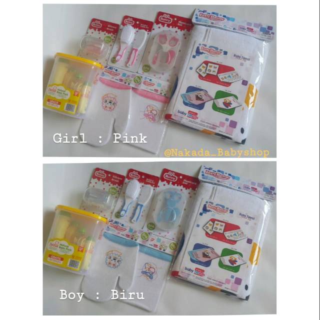 PERLENGKAPAN MANDI BAYI PAKET ZWITSAL DAN SHOWER CARE LUSTY BUNNY  NEWBORN