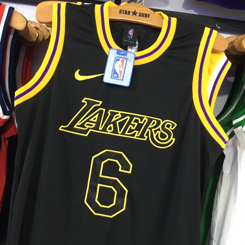 Jersey Basket NBA Lakers James Hitam