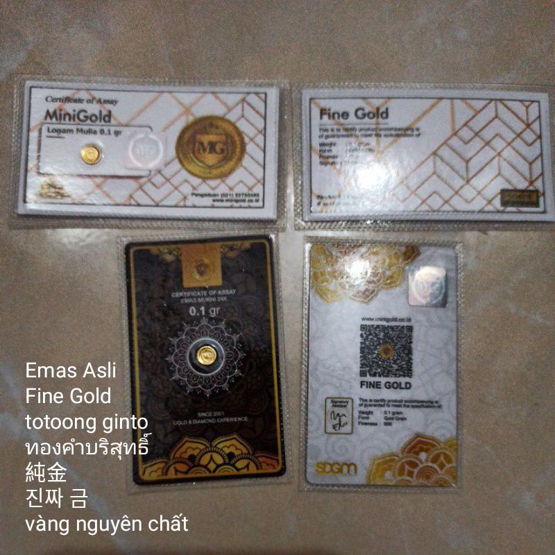 Jual Mini Gold 0.1gr 24K / Logam Mulia / Emas Batangan + Kwitansi Asli ...