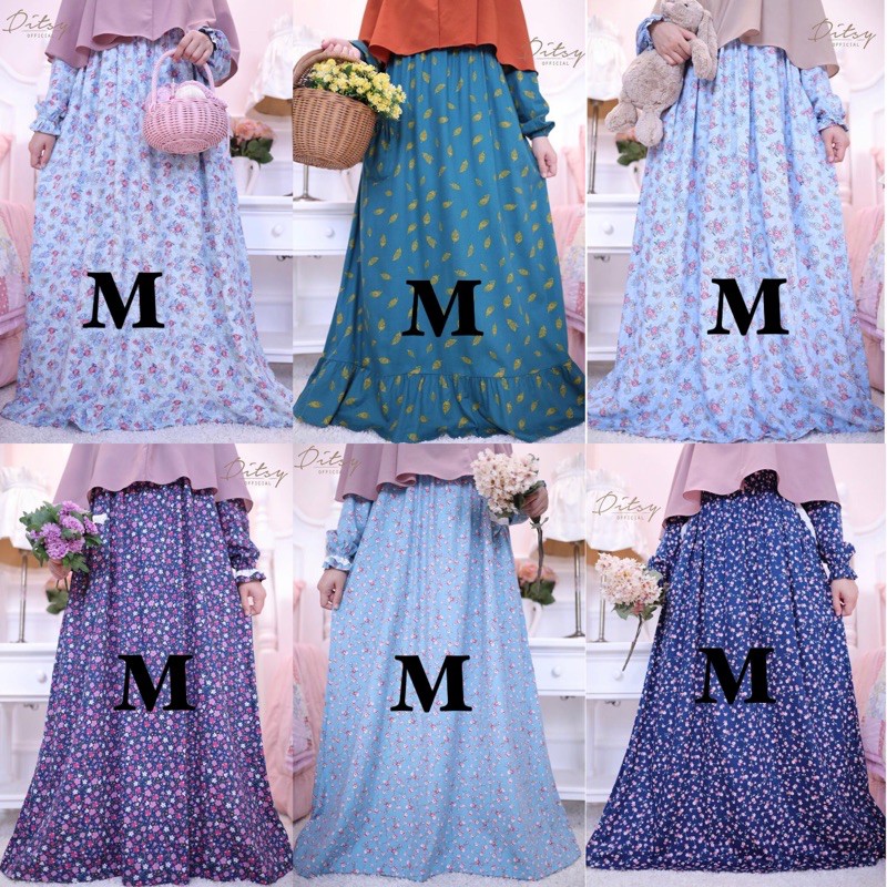 Ditsy Februari 2021 Vanaley mint Vanaley sky blue Leanne dark tosca Acrasia navy Acrasia dusty blue