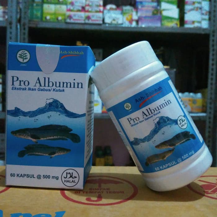 PRO ALBUMIN EKSTRAK IKAN GABUS / KUTUK KAPSUL isi 50 kapsul 100% asli original