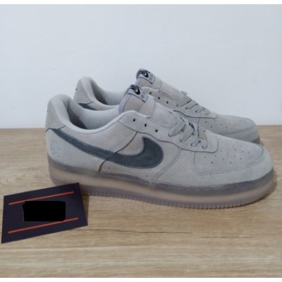 Sepatu Nike Air force 1 Low Reigning Champ Suede Grey Black sepatu sneakers unisex gratis dustbook
