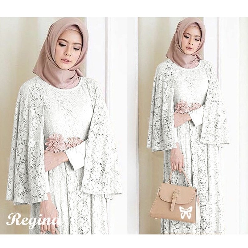 HOPYLOVY - Gamis Brukat Wanita Maxi Regina