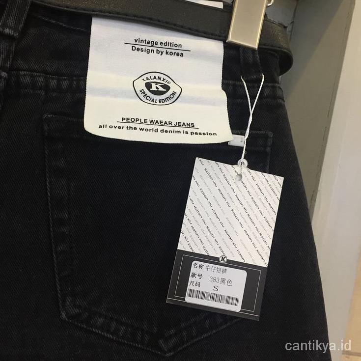 SALEE.. Celana hotpants jeans pendek wanita korea style hitam cewek denim dewasa Robek xl XXl hot pa