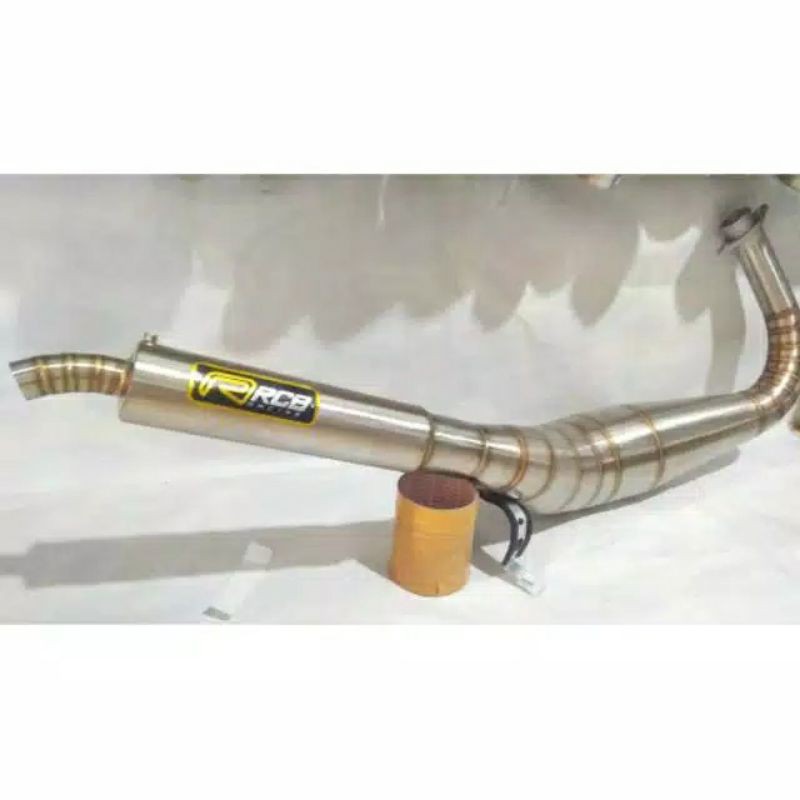 knalpot kolong RX king cobra crome Krome merek RCB original