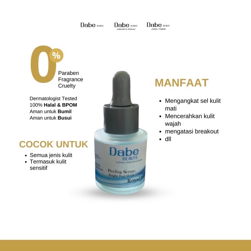 (READY STOCK) Dabe Beaute Peeling Serum Royal Jelly by Bella Shofie Dabebeaute