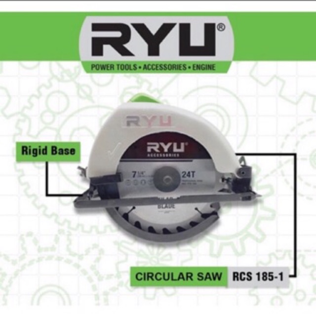 Mesin Circular Saw RYU RCS185-1 - Gergaji Circle 7-1/4’’