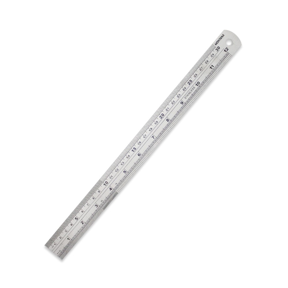 PENGGARIS BESI 30 CM PERALATAN KANTOR Steel Ruler - Mistar Stainless - OFF-08