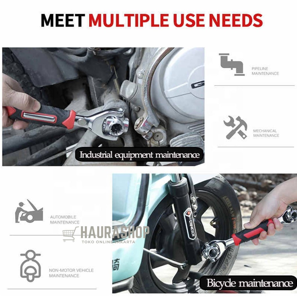 Kunci Pas Multifungsi 48 In 1 Tiger Wrench Kunci Universal Kunci Inggris Kunci Shock 8 In 1