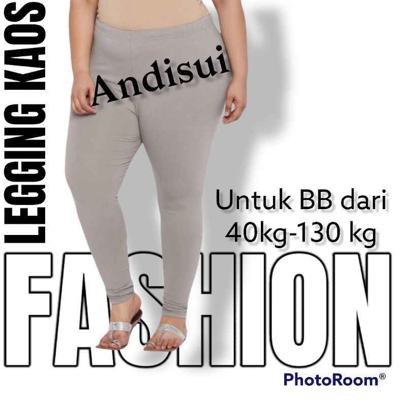 Celana Legging kaos panjang polos  L -XXXXL/4XL BB 40-130kg