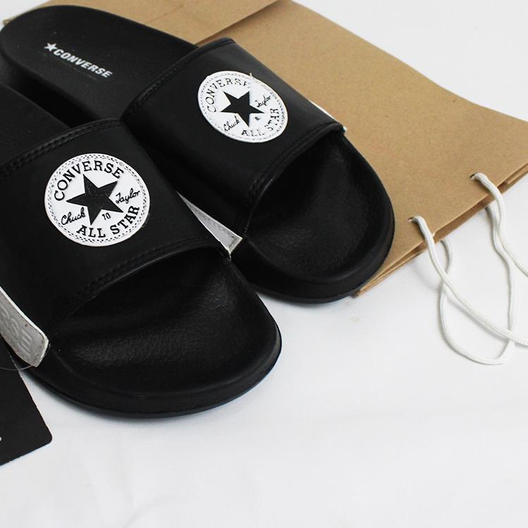 ➶ Sendal Selop Distro Pria Convrsee99 All Star Chuck Taylor Hitam Fullblack / Sendal Slip On Pria ❆