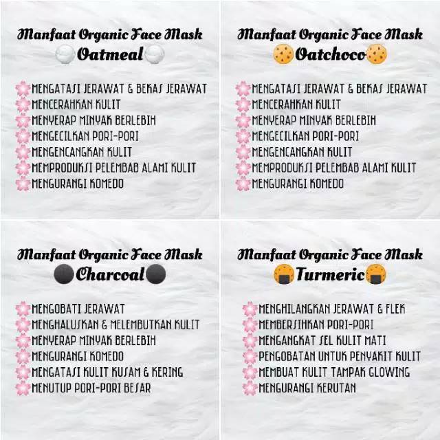 Masker organik Alami tanpa bahan kimia