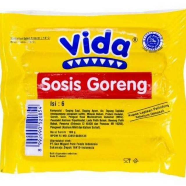 

Paket hemat Vida sosis goreng [6pcs]