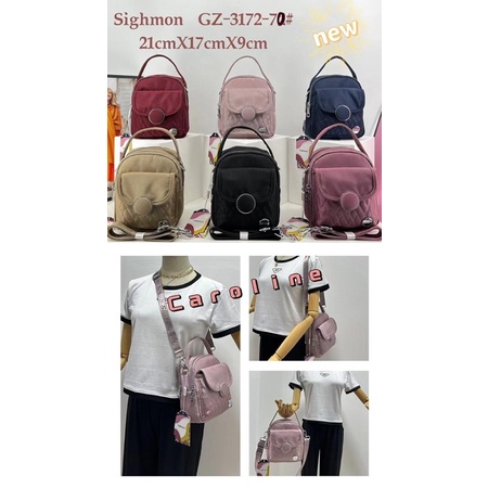 GZ-3172-70/57/71 TAS WANITA IMPORT SIGHMON 2in1 JINJING dan SELEMPANG