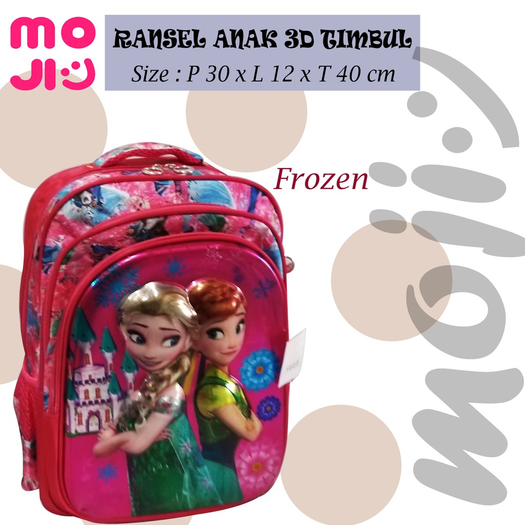 Tas Ransel Anak - Ransel Sekolah Emboss 3D Import