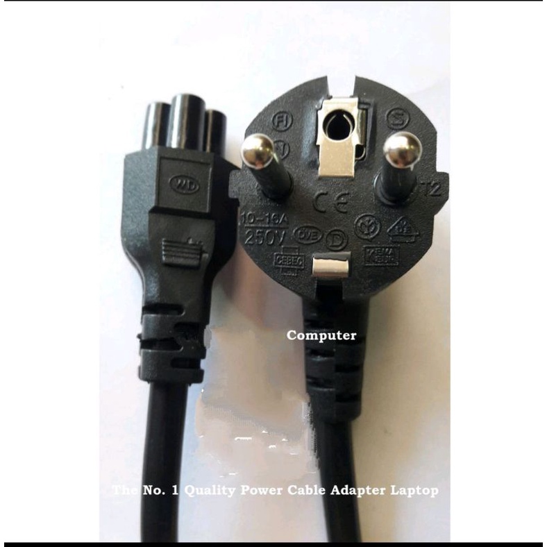 Kabel Power Laptop 3 Lubang Tebal