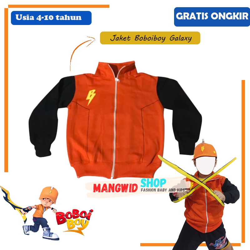 BAJU SETELAN KOSTUM JAKET SWEATER + GELANG BOY BOBOIBOY GALAXY ANAK LAKI LAKI USIA 4 / 5 / 6 / 7 / 8