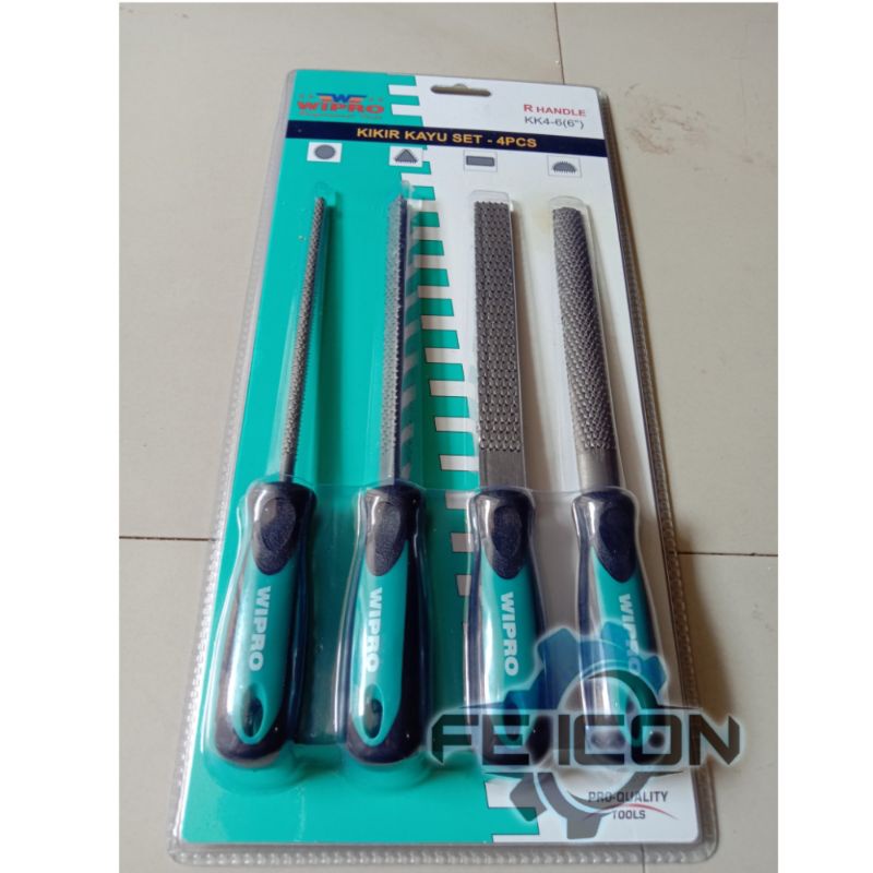 (FE)Kikir Kayu Set 4 Pcs Wipro - Kikir Set Untuk Kayu 6 inchi Wipro