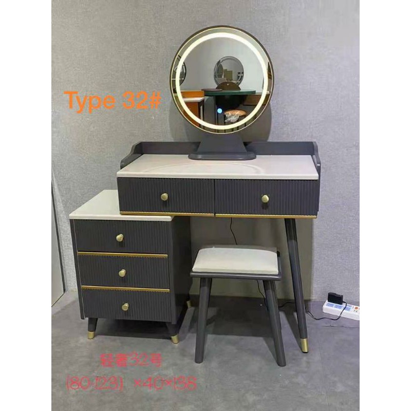 Meja Rias Import Lampu LED Modern Mewah