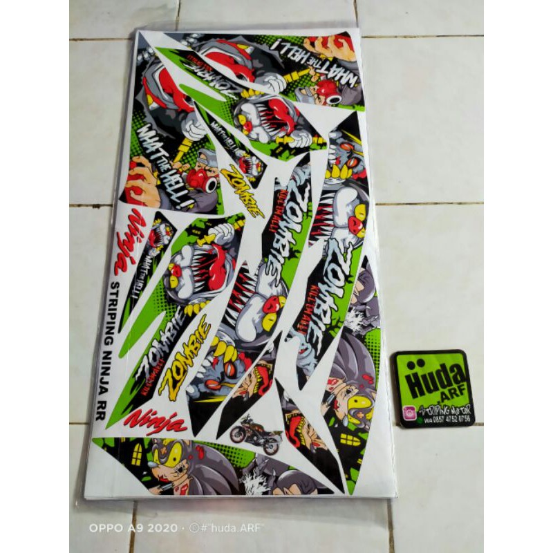 Striping ninja rr new sticker ninja rr new Lis motor variasi ninja rr new