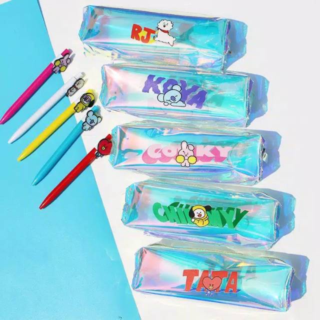 

Pencil Case Hollogram BT21 ALL CHARACTER