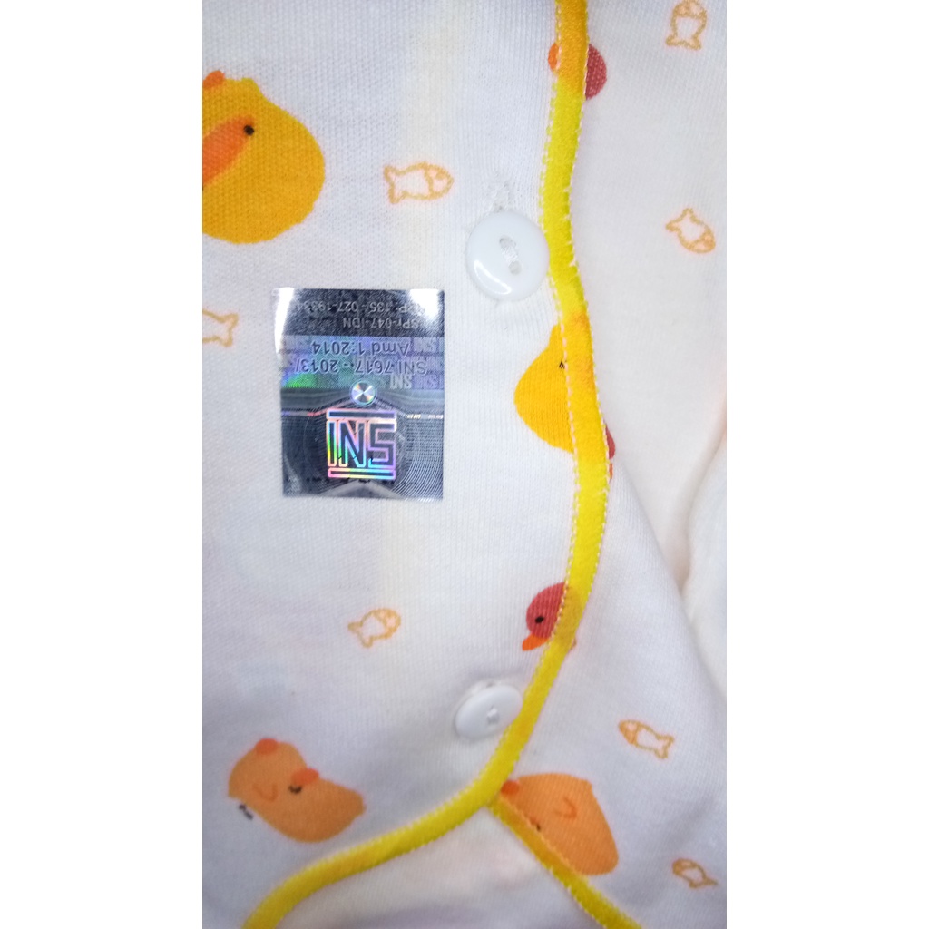 3Pcs Baju Bayi Salur Lengan Panjang Baju Bayi Atasan SHANKUSEN NewBorn (0-6 Bulan)-Super Lembut Model Kancing-Vegasus Store (COD)